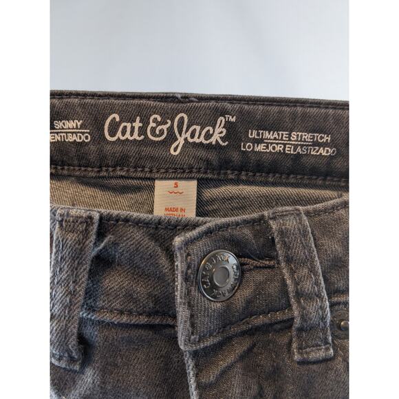 Cat & Jack Skinny Jeans Girls 5‎ Ultimate Stretch Gray Denim Comfortable Kids - Picture 3 of 7